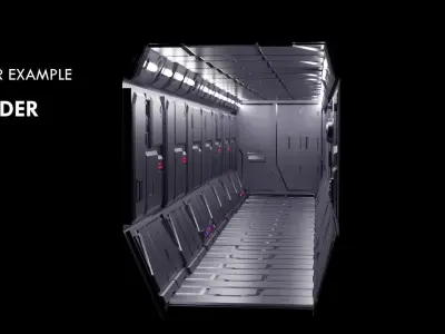 Sci-Fi Wall Panels Kit II - 18 Parts - Props 3D model