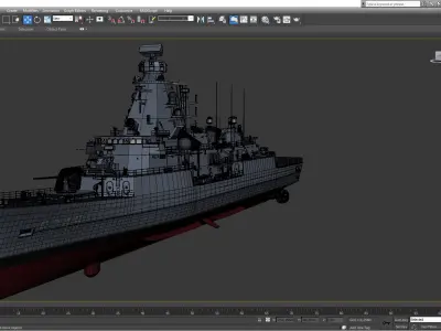 TCG ORUCREIS Turkish Meko Class Frigate 3D model