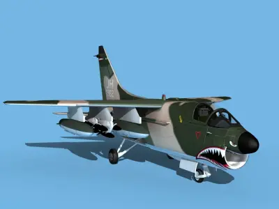 Chance Vought A-7E Corsair II V02 USAF 3D model