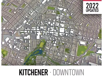 Kitchener Low-poly 3D model