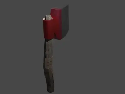 Fire axe - post-apocalypse Low-poly 3D model