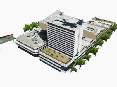 King Geroge Tower Low-poly 3D model