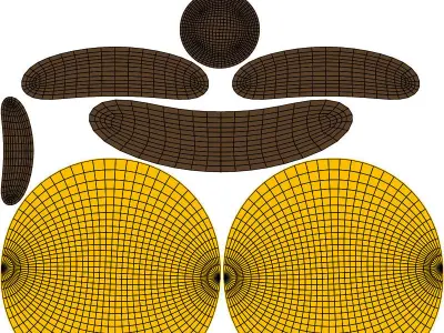 10 Emoticon Yellow Ball Pack Part 5 3D model