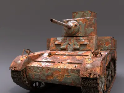 M3 Stuart wreck 3D model