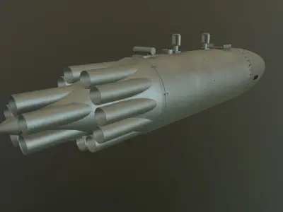 Rocket Launcher UB-16-57KV Low-poly 3D model