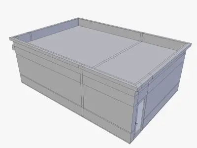 Store building with windows 3D model