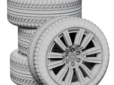 Lexus wheels 3D model