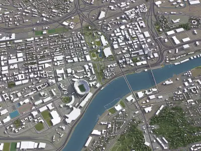 Knoxville Low-poly 3D model