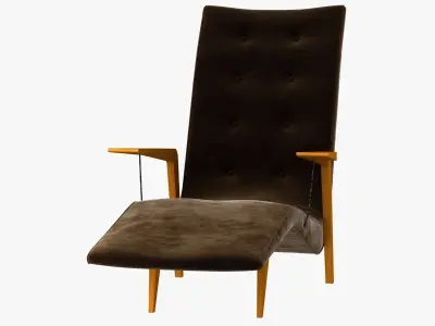 Chaise lounge by joaquin tenreiro 3D model