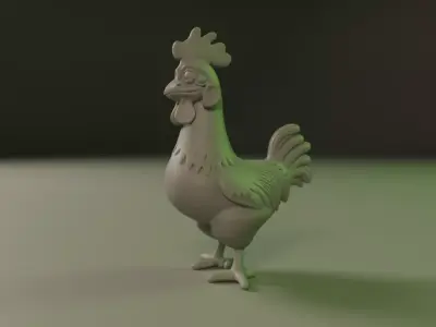 Rooster 3D print model