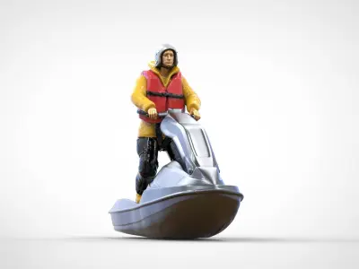 N11 Captain Royal National Lifeboat Institution RNLI Rescue crew 3D print model