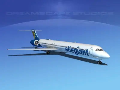 McDonnell Douglas MD80 Allegiant 3D model
