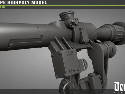 FREE SVD Highpoly scope Free 3D model