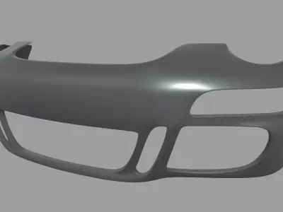 Front Bumper Porsche Custom Low-poly 3D model