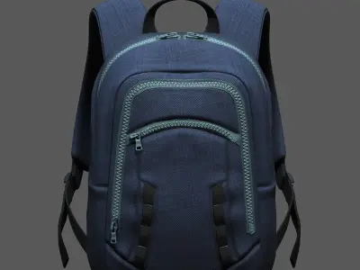 Backpack military combat soldier armor scifi Low-poly 3D model Low-poly 3D model