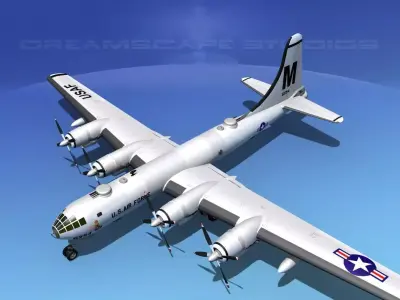 Boeing B-50 Superfortress V01 3D model
