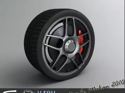 Wheel Tire 10 BBS 3D model