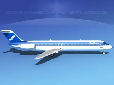 Douglas DC-9-50 Southern 3D model