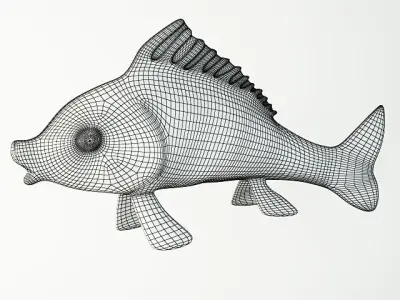 Large Bronze Good Luck Koi Fish 3D model