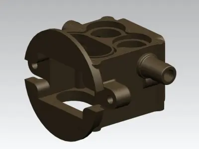 Diaphragm Pump Body Free 3D model