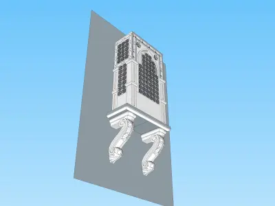 indian stone jharokha 3d modal Low-poly 3D model Low-poly 3D model