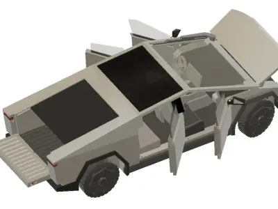 tesla cybertruck 3D print model