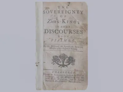 Antique 1739 Ebenezer Erskine Sermon Leaflet Low-poly 3D model