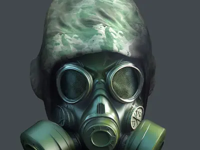 Helmet 3d model military combat Military scifi Low-poly 3D model Low-poly 3D model