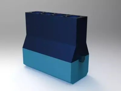 Request Four cylinder engine mechanism 1 3D model