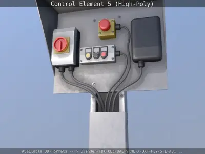 Control Element 5 High-Poly Version 3D model