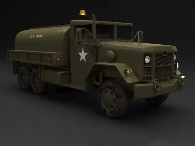 M49A2C Fuel Servicing Truck - M49 Fuel Truck 3D model