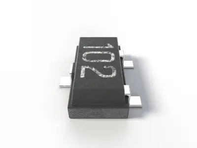 Realistic Transistor model with 2K PBR textures 3D model