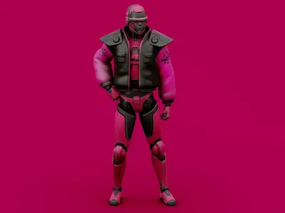 CYBORGTOPIA B-27  Rigged for Unreal Engine - Unity - MIXAMO 3D model