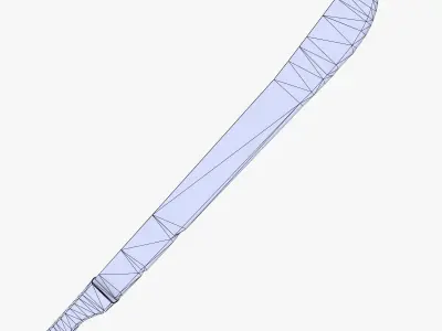Machete low poly knife Low-poly 3D model
