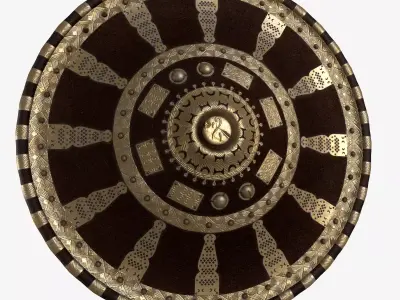 AfricanShield Low-poly 3D model