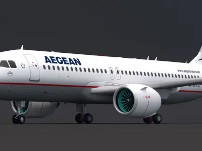 Aegean Airlines A320 3D model