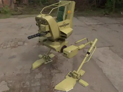 walker military robot 3D model