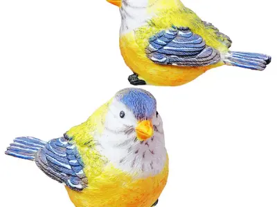Figurine Yellow bird 02 3D model