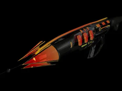 Sci-Fi Laser Rifle Free low-poly 3D model