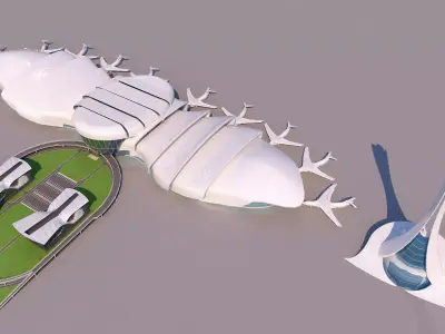 0196 - Airport Building 3D model