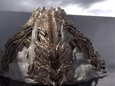 Dantes pyramid with sandstone 3D model