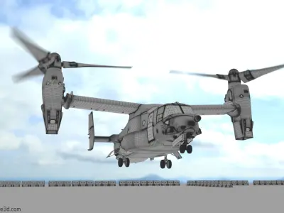 MV22-Osprey osprey aircraft 3D model