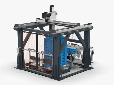 Gantry Palletizing and Packing Truss Manipulator 3D model