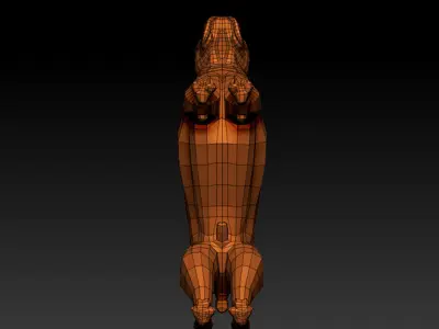 3D BOXER DOG Low-poly 3D model