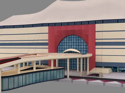 Al Bayt Stadium Qatar 3D model