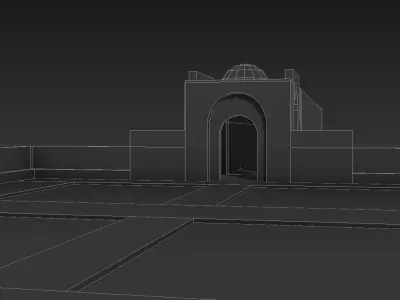 stone gate of Khoi Low-poly 3D model