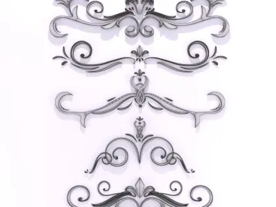 Floral Ornament Frames Free 3D model