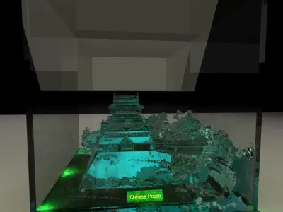 Chinese ancient house Low-poly 3D model