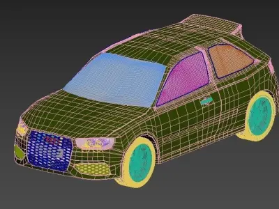 Audi A3 2013 Model Free low-poly 3D model