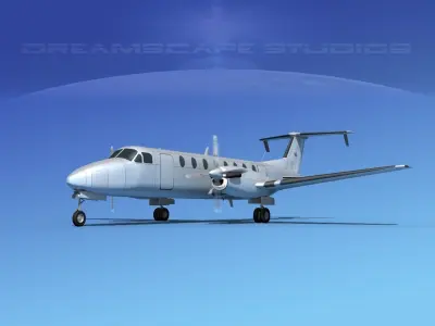 Beechcraft B1900C Bare Metal 3D model